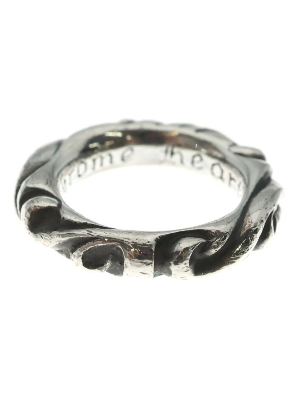 Chrome Hearts Scrl Band Scroll Ring Silver